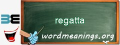 WordMeaning blackboard for regatta